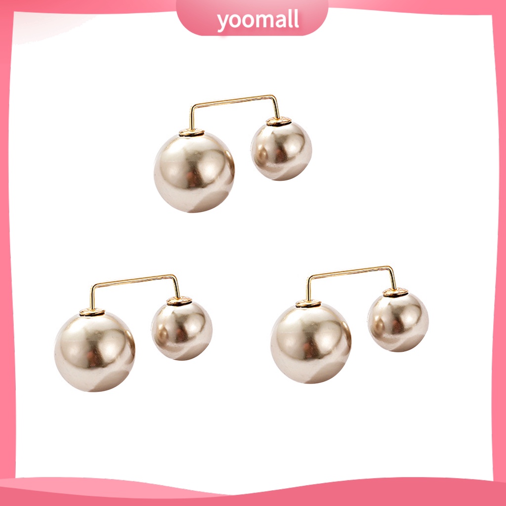 Set 3 Ghim Cài Áo Đính Ngọc Trai Nhân Tạo Thời Trang