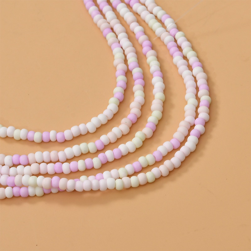 Set 130 Hạt Thủy Tinh Màu Đục 5mm Làm Vòng Tay / Vòng cổ Thủ Công DIY