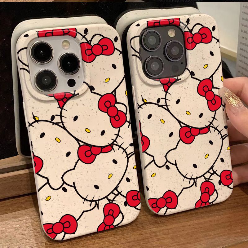 Ốp Điện Thoại Dẻo Họa Tiết Hoạt Hình Mèo Kitty Dễ Thương Chống Sốc Cho Iphone11 7max 13iPhone128 14pro