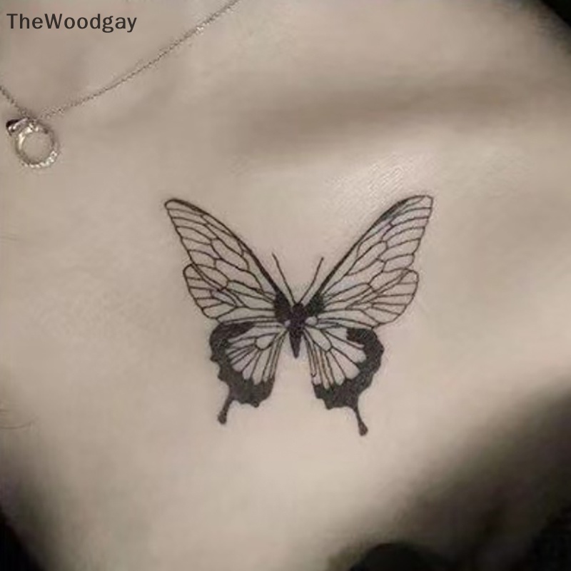 Bộ 10 Hình Xăm Dán Tạm Thời Hình Bướm Nhỏ Chống Nước Cho Nam Và Nữ