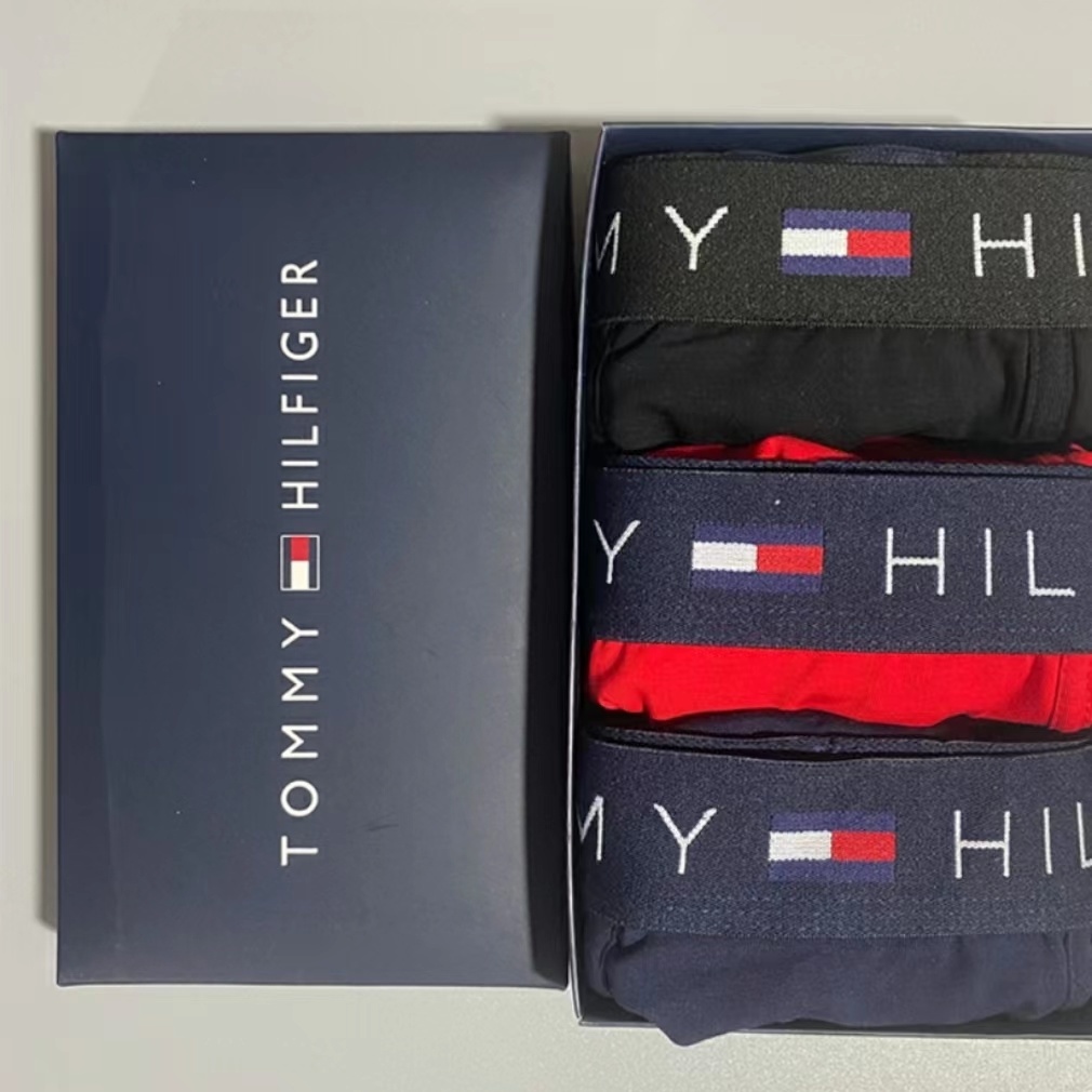 Quần Lót tommy tommy tommy tommy tommy tommy Chất Liệu Cotton Nguyên Chất Thoáng Khí Chống Vi Khuẩn Bốn Góc Màu Đỏ Cho Nam