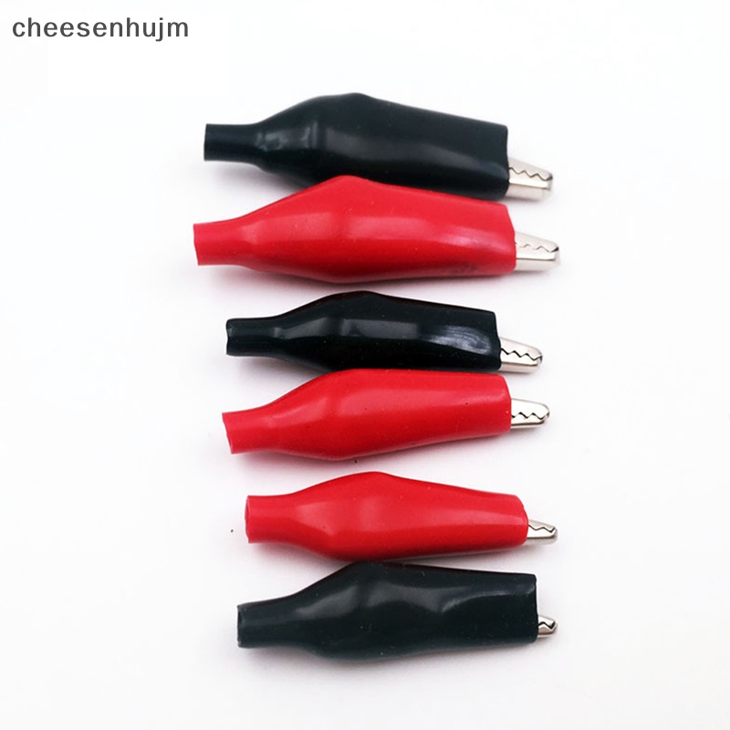 Set 12 Kẹp Cá Sấu Thử Điện 28MM Phủ Nhựa Mềm Mạ Màu Đen / Đỏ / Xanh Dương / Vàng