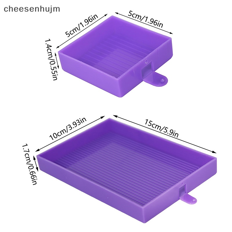 Bộ Phụ Kiện Khay Nhựa Hình Vuông Đựng Hạt Kim Cương 5D DIY