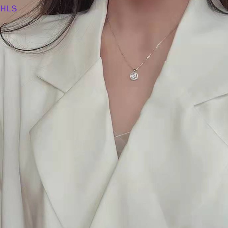 Vòng cổ Bạc Mặt Đá Moissanite Nhân Tạo Thời Trang Dành Cho Nữ