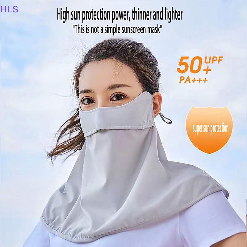 Khẩu Trang Lụa Lạnh Chống Tia UV Nhanh Khô Thoáng Khí Bảo Vệ Tai Và Cổ