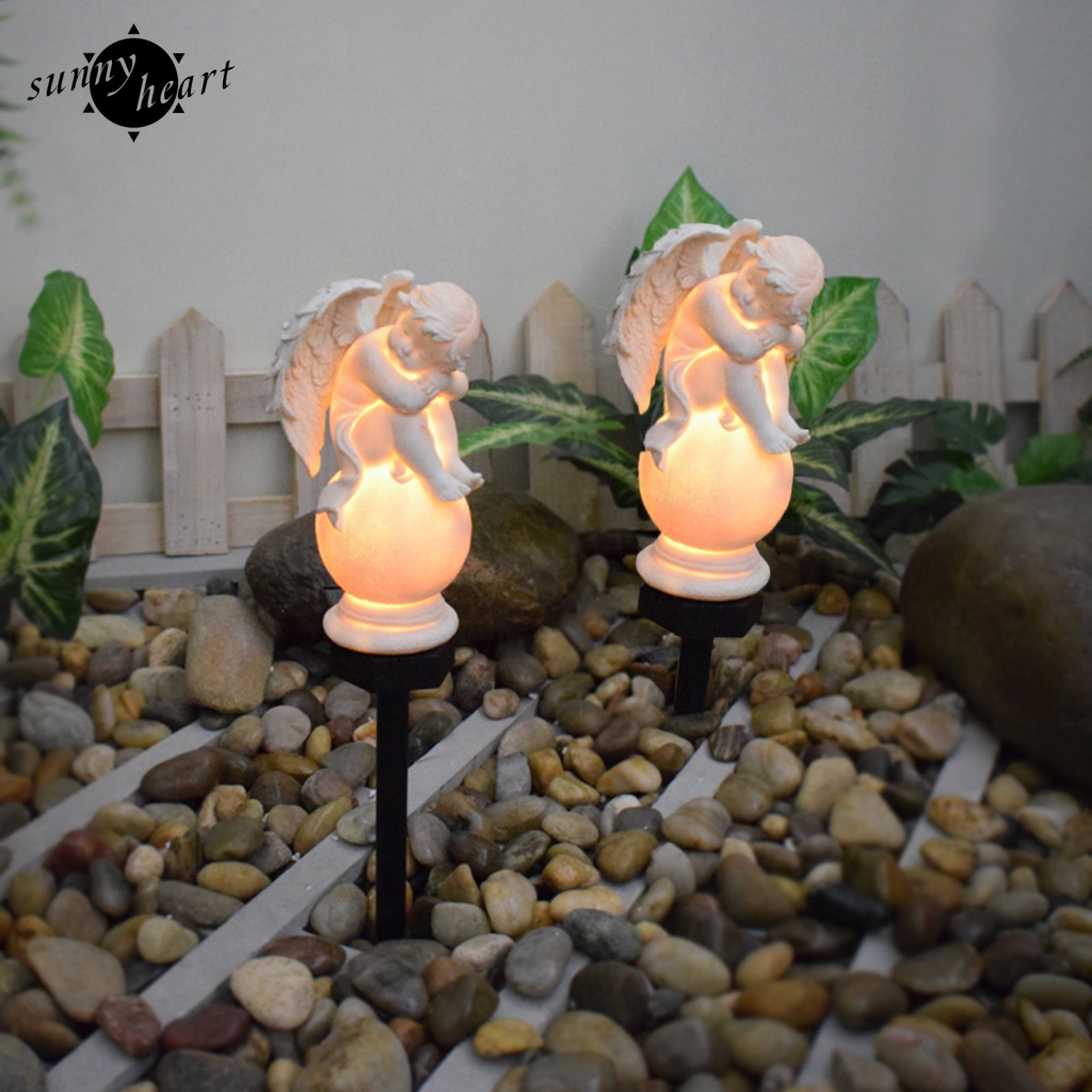 Sunnyheart Đèn Sạc Pin Bền - Được Nhiệt Độ Cao Hình Thiên Thần Hoạt Hình 8 Tiếng Tao Nhã Và Thiết Kế Sành Điệu Được Làm Bằng Nhựa resin Nhiệt Độ Cao