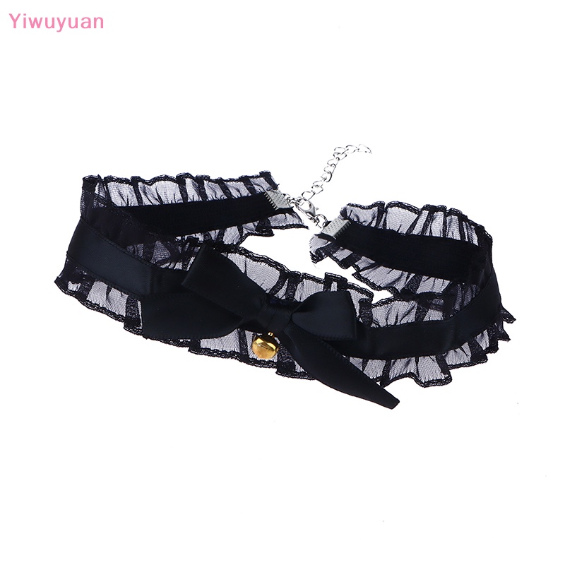 Vòng Cổ Choker Dây Ren Thắt Nơ Phong Cách Gothic Thanh Lịch Mới