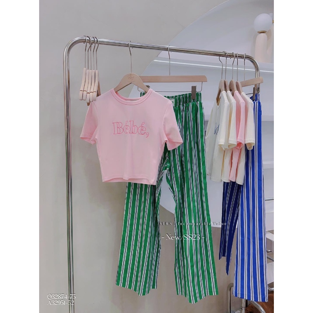 Áo phông crop.top thêu bé.be