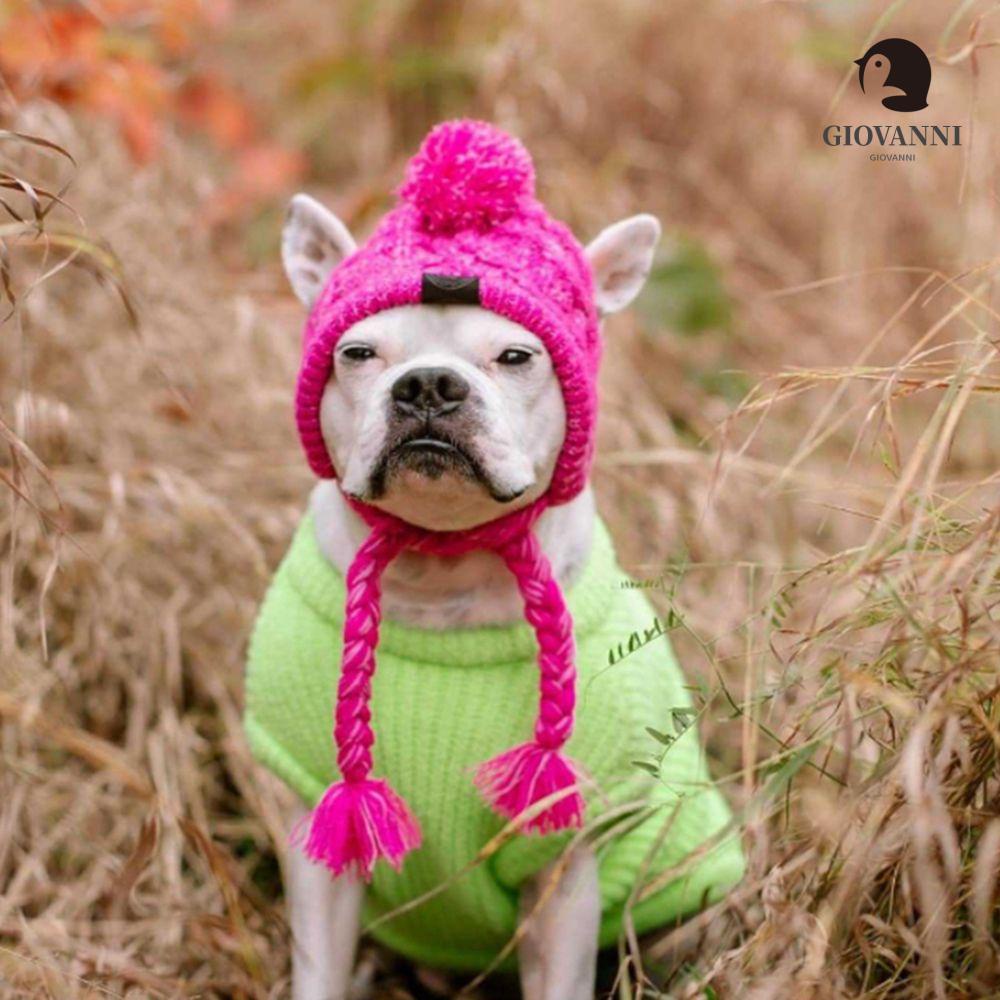 GIOVANNI Mũ Mềm Mại Chống Gió Giữ Ấm Cho Thú Cưng