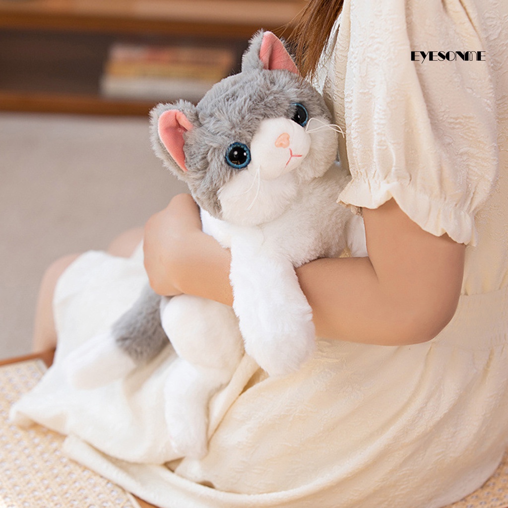 Đồ chơi nhồi bông Hình Mèo Mắt 3D Mềm Mại Đáng Yêu