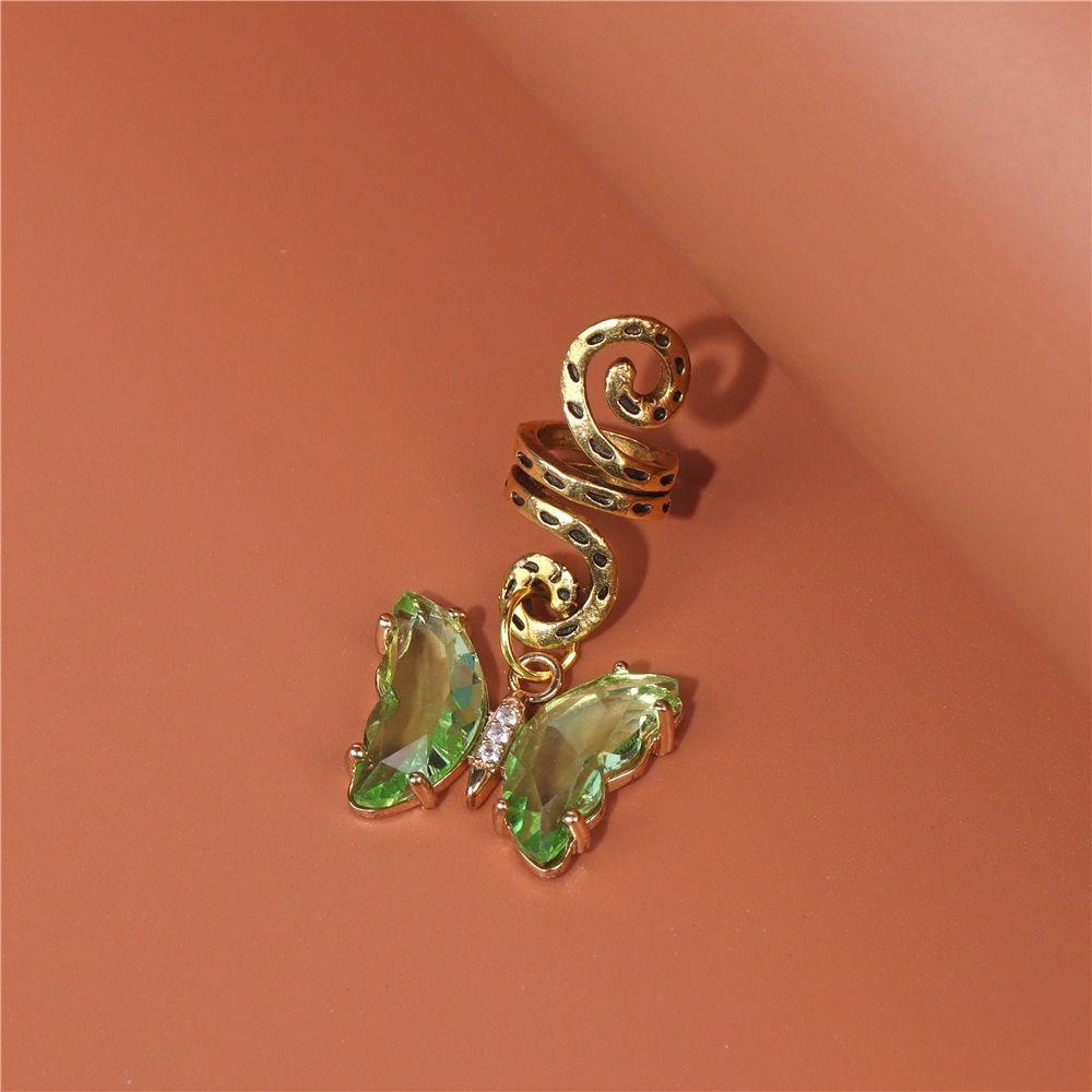 Hạt Kim Loại Hình Bướm Nhiều Màu Sắc Dùng Trang Trí Tóc Phong Cách Hip hop