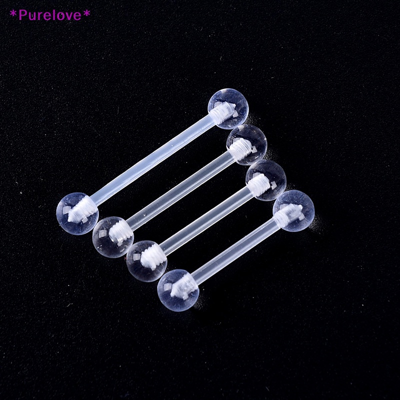 Set 10 Khuyên Lưỡi Chất Liệu Acrylic Mềm Trong Suốt Thời Trang Cá Tính Mới