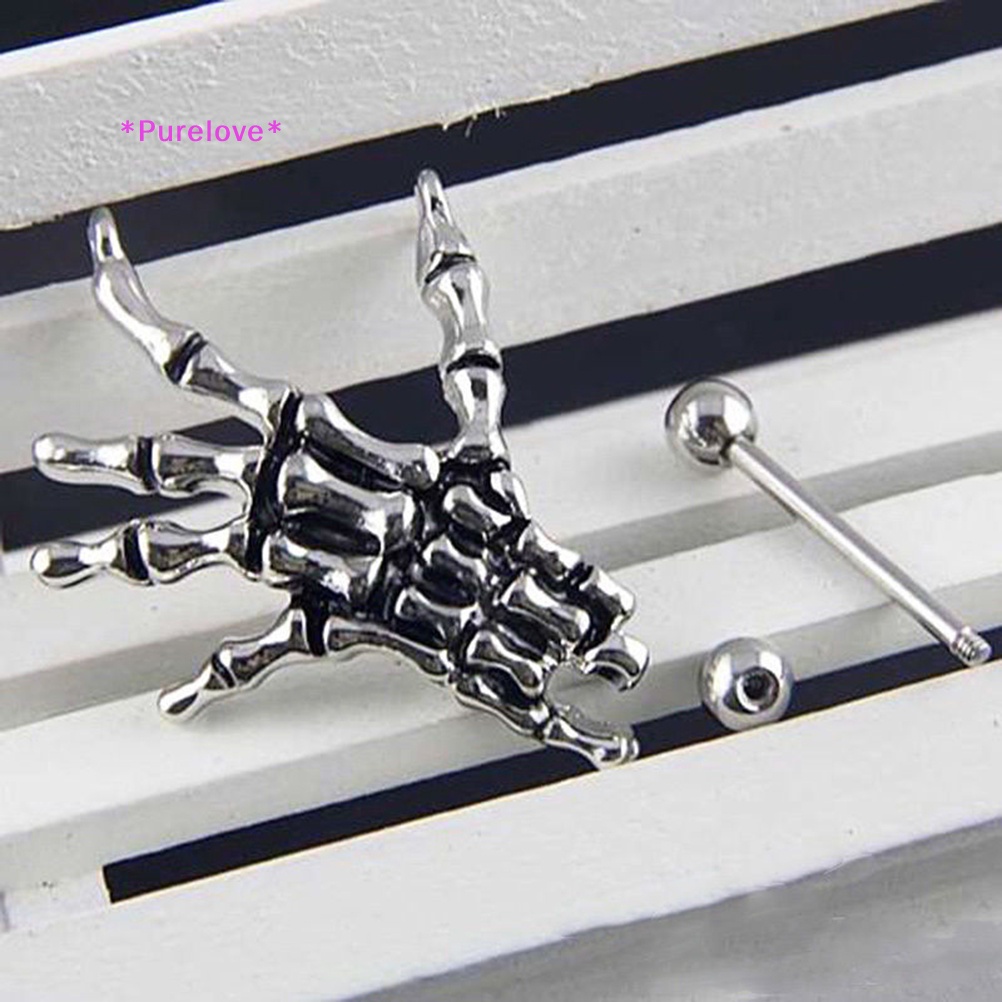 Nhẫn Hình Đầu Lâu Cá Tính 14G Mới