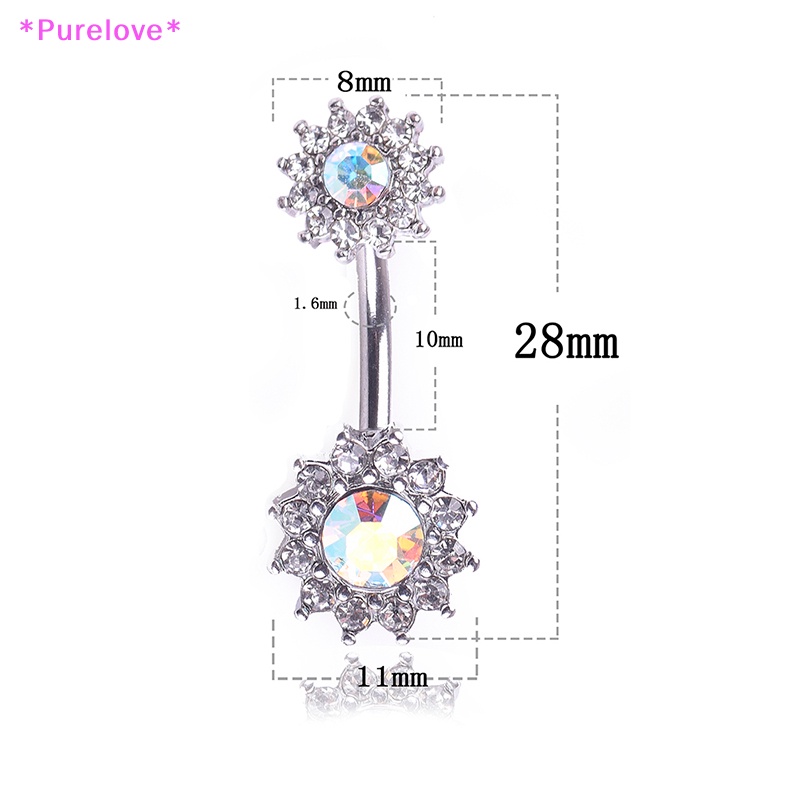 Khuyên Rốn Đính Đá Hình Hoa Xinh Xắn Thời Trang Mới