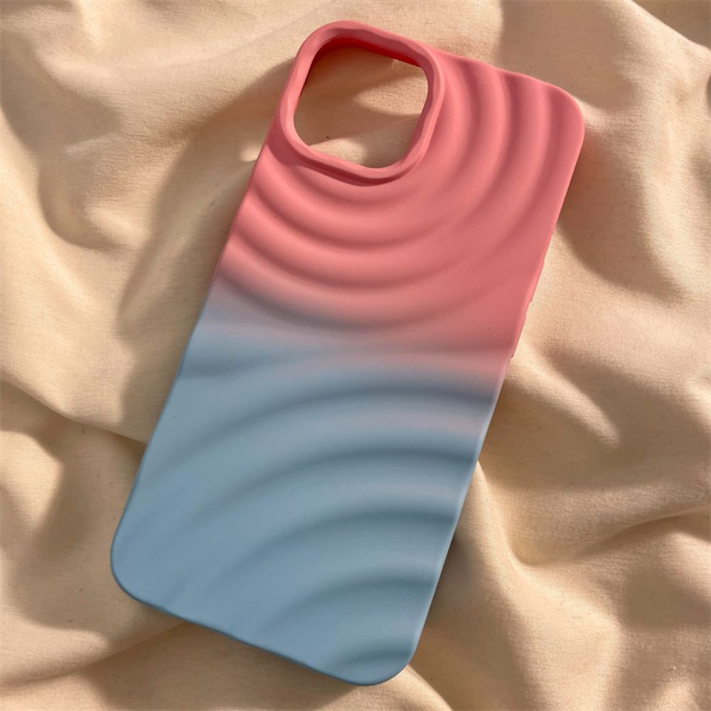 Ốp Điện Thoại TPU Mềm Chống Sốc Họa Tiết Gợn Sóng Màu Gradient Cho IPhone 11 12 13 14 Pro Max XR