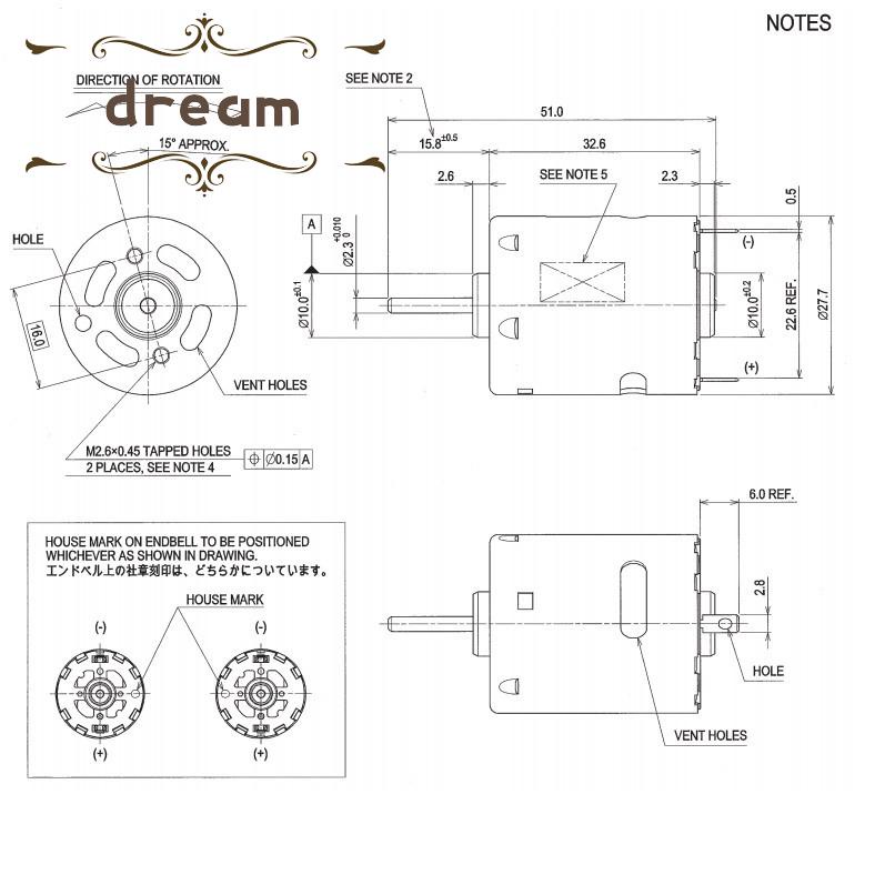 【DREAMLIFE】Motor 5A Accessories DC12V Fittings For MABUCHI RS-365SV-1870 19800RPM
