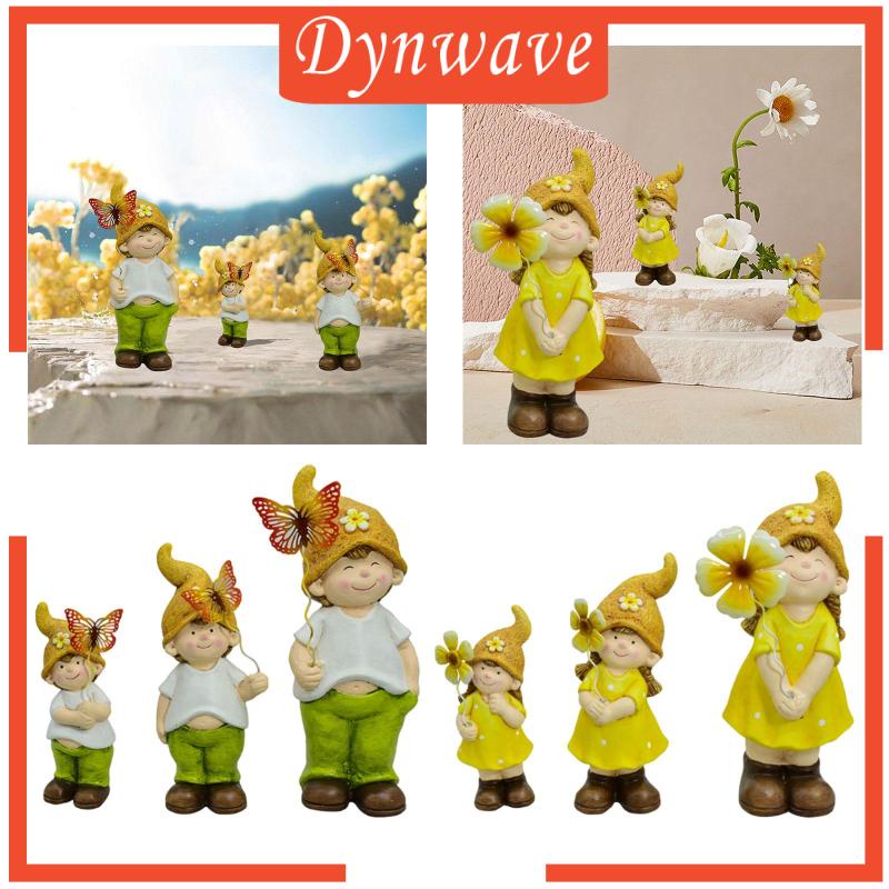 Set 3 Bức Tượng Gnome Trang Trí Nghệ Thuật