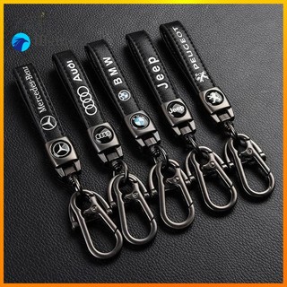 Móc khóa dây da in logo xe hơi cao cấp sáng tạo cho nam