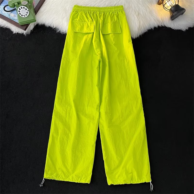 Quần Thể Thao Leo Núi Bằng Lụa Lạnh Mỏng Nhanh Khô Phong Cách Mỹ Dopamine Mới Cho Nam Và Nữ