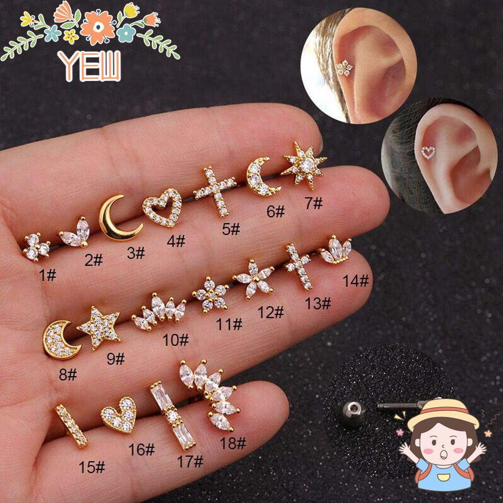 1 Khuyên Xỏ Vành Tai CZ Thời Trang Mới