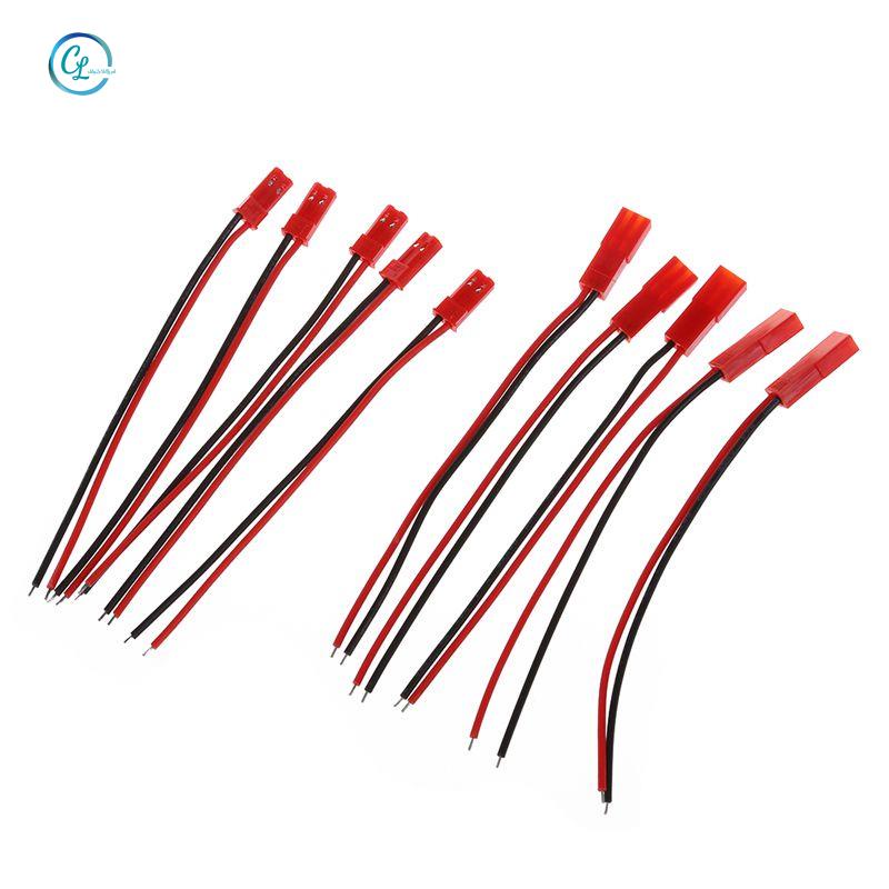 5 Cặp Cáp Nối 22AWG 100mm Kèm 2 Pin JST M F Cho Động Cơ Pin RC