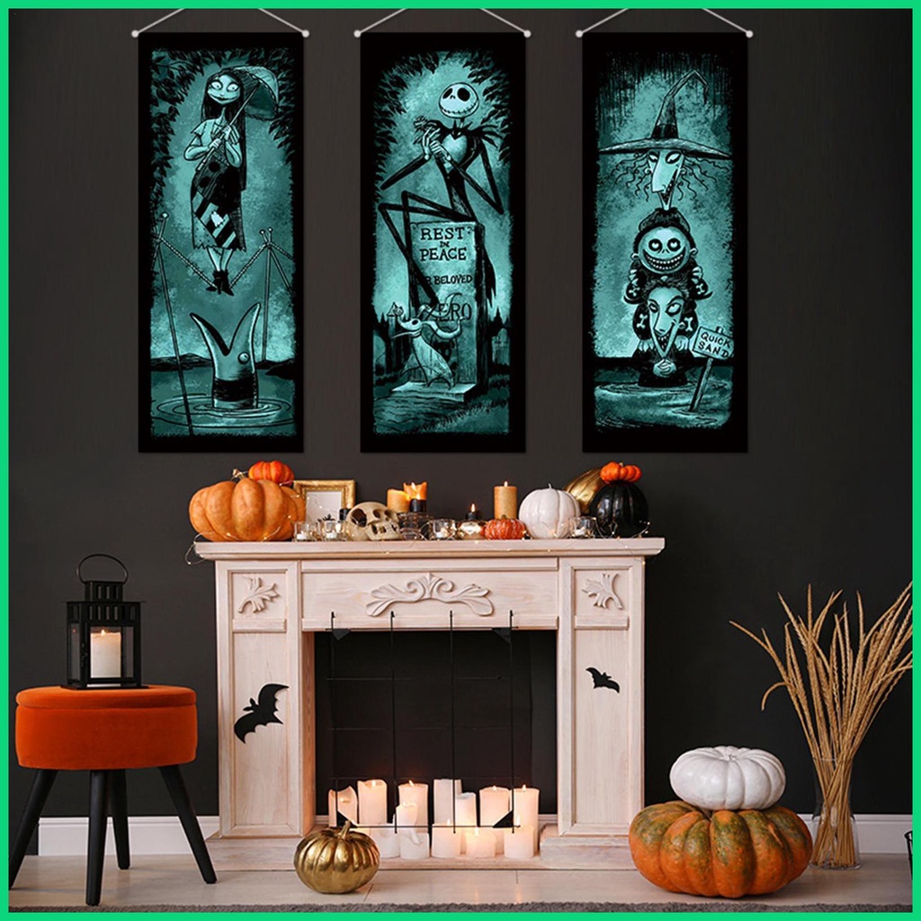 Cờ Treo In Hình Nhân Vật Phim Kinh Dị Chống Nước Tái Sử Dụng Được Cho Tiệc Halloween