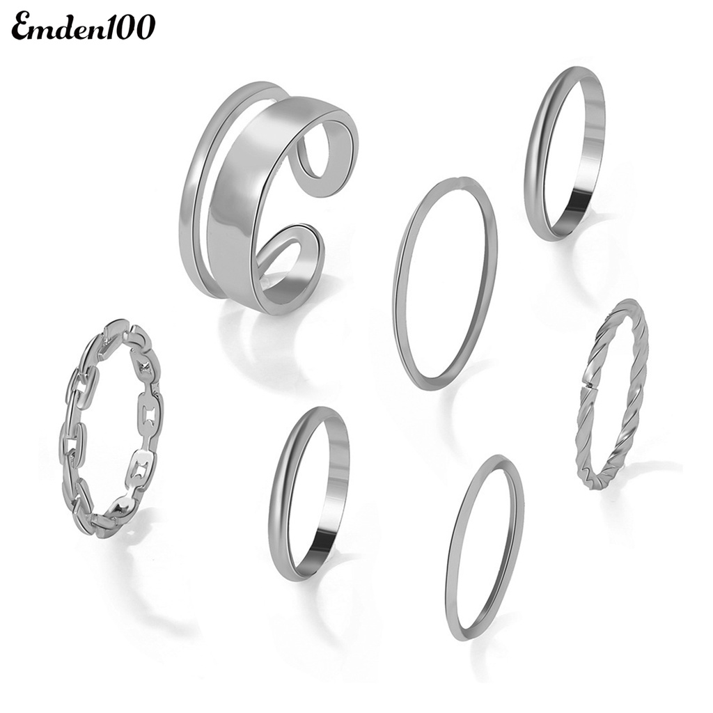Set 7 Nhẫn Đeo Khớp Ngón Tay Thời Trang Nữ
