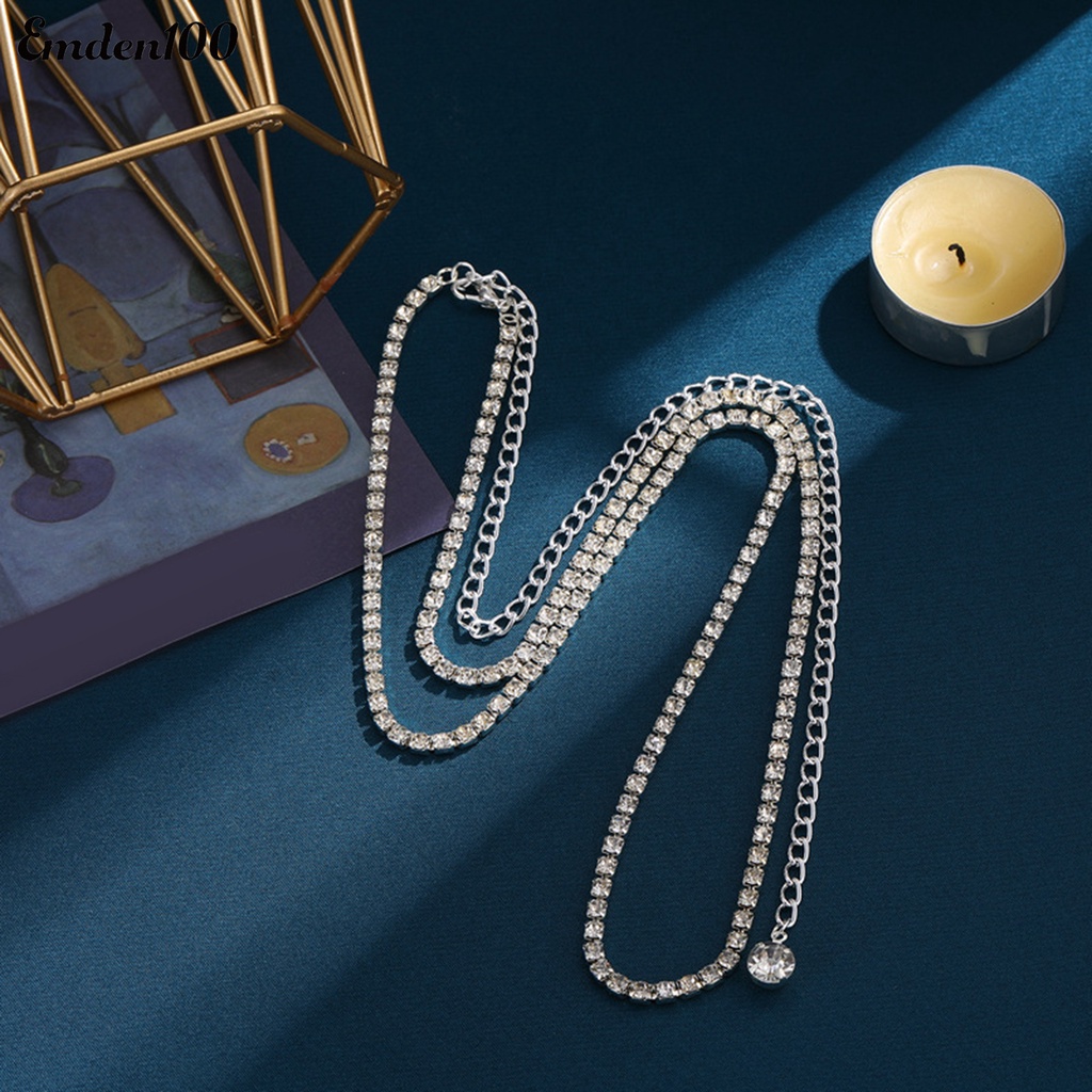 Dây Đeo Hông Một Lớp Bằng Kim Loại Đính Đá Thời Trang Đi Biển Mùa Hè