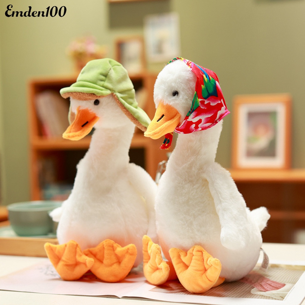 Thú Nhồi Bông Hình Con Ngỗng Mắt Trắng 3D Dễ Thương 35cm