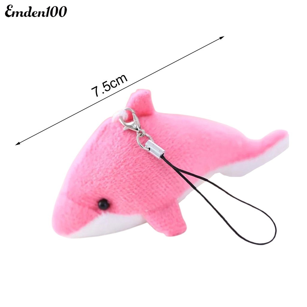 Thú Nhồi Bông Hình Cá Heo 3D 7.5cm Mềm Mại Trang Trí Ba Lô