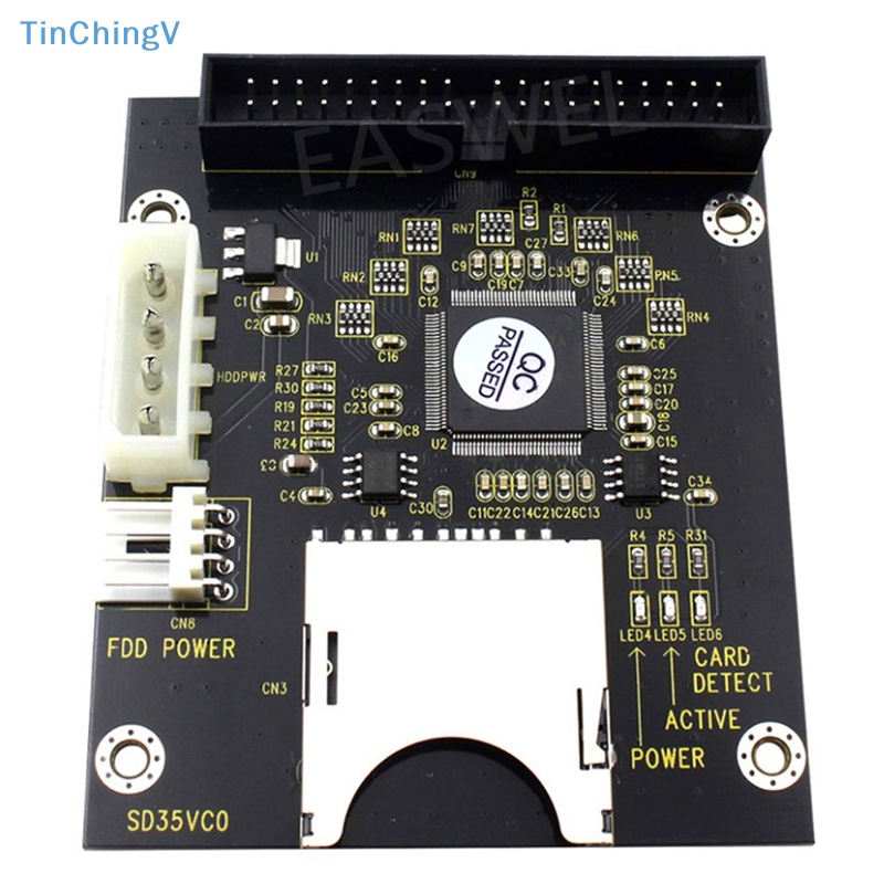 Bảng Mạch Chuyển Đổi Thẻ Nhớ SD 5V Sang IDE3.5 40 Pin Hỗ Trợ Lên Đến 128GB SDXD Card 1309 Chip ATA IDE