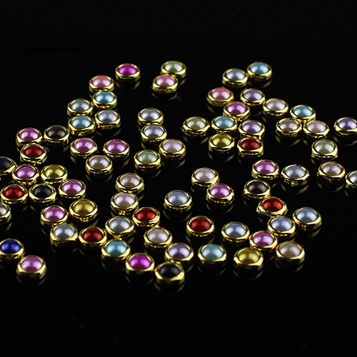 Hạt Ngọc Trai Tròn 5mm Bằng Hợp Kim Dùng Trang Trí Móng Tay