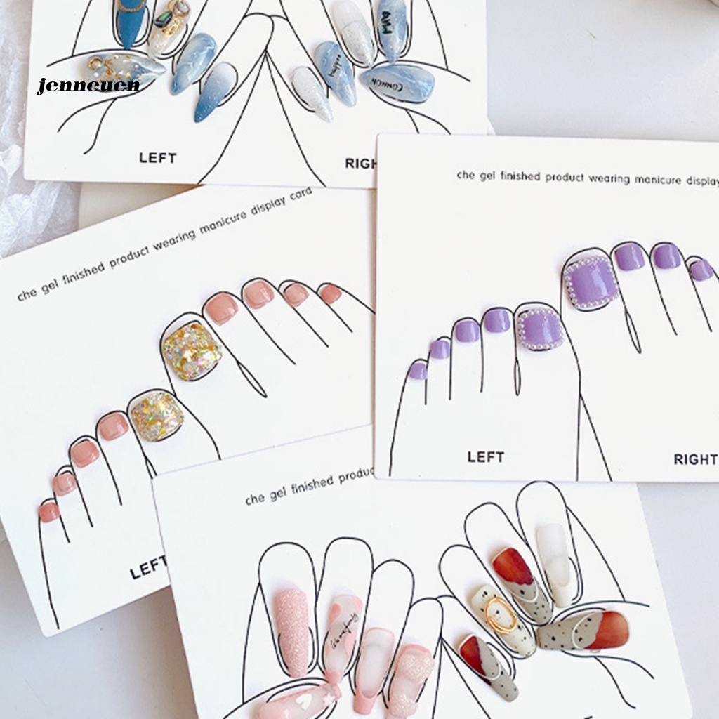 Set 5 Thẻ Trưng Bày Móng Tay Giả 2 Kiểu Chuyên Dụng Cho Salon Edge