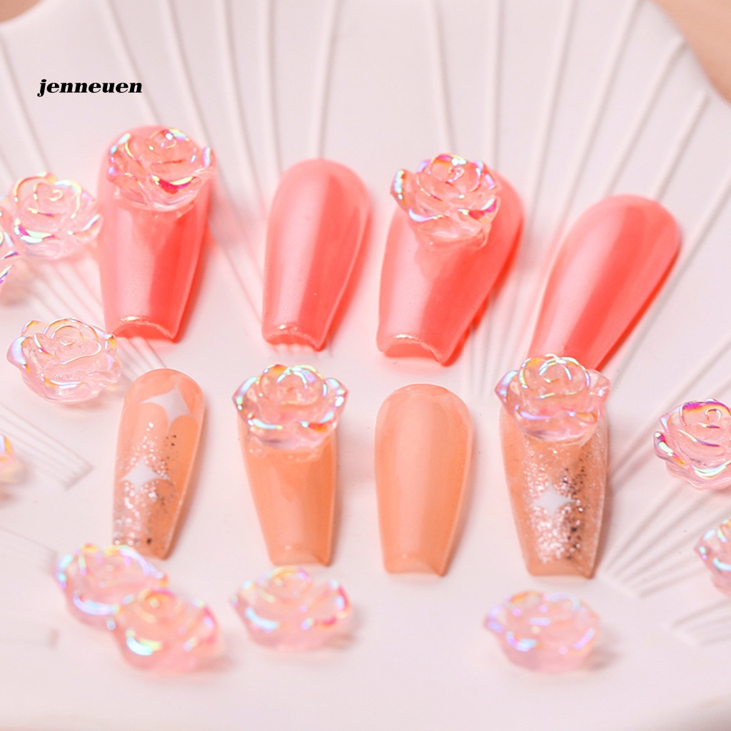 1 Túi Phụ Kiện Trang Trí Móng Tay 3D Hình Hoa Hồng Nhiều Màu Sắc Charms