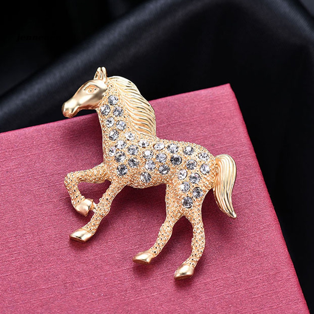 Ghim Cài Áo Hình Ngựa Đính Đá Thời Trang Cho Nam Và Nữ