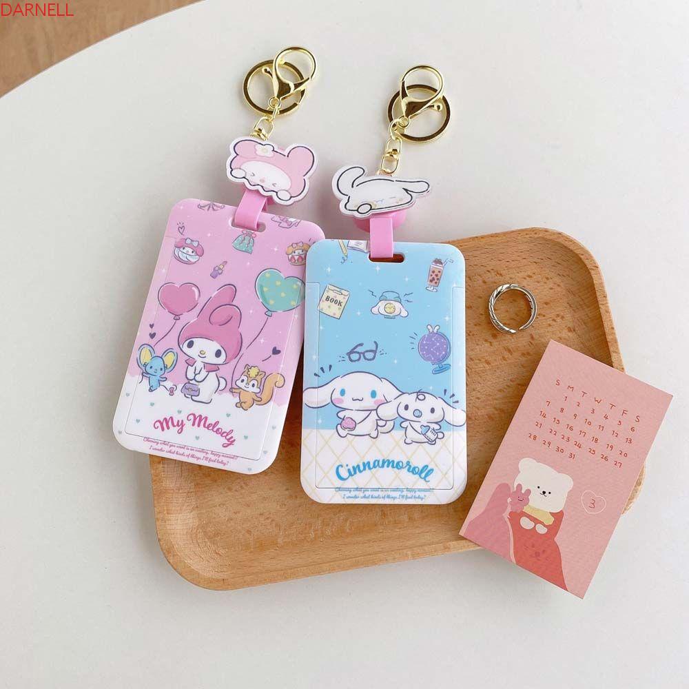 Móc Khóa Đựng Thẻ ID / Xe Buýt Họa Tiết Hoạt Hình Thỏ Cinnamoroll Dễ Thương