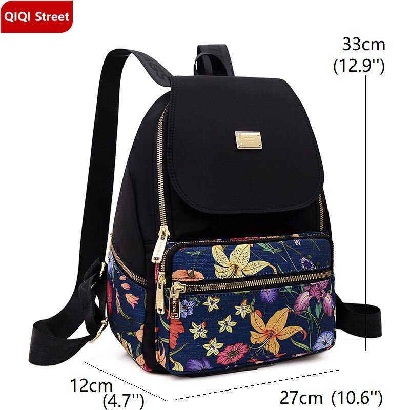 Balo Vải Oxford In Họa Tiết Thời Trang Hàn Quốc Cho Mẹ Bỉm Sữa
