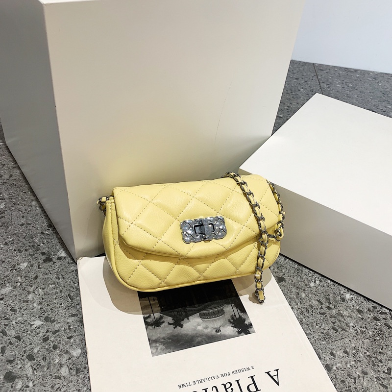 Túi Đeo Chéo Dây Xích Hình Thoi Đơn Giản Thời Trang Mùa Hè Phong Cách Hàn Quốc Cho Nữ