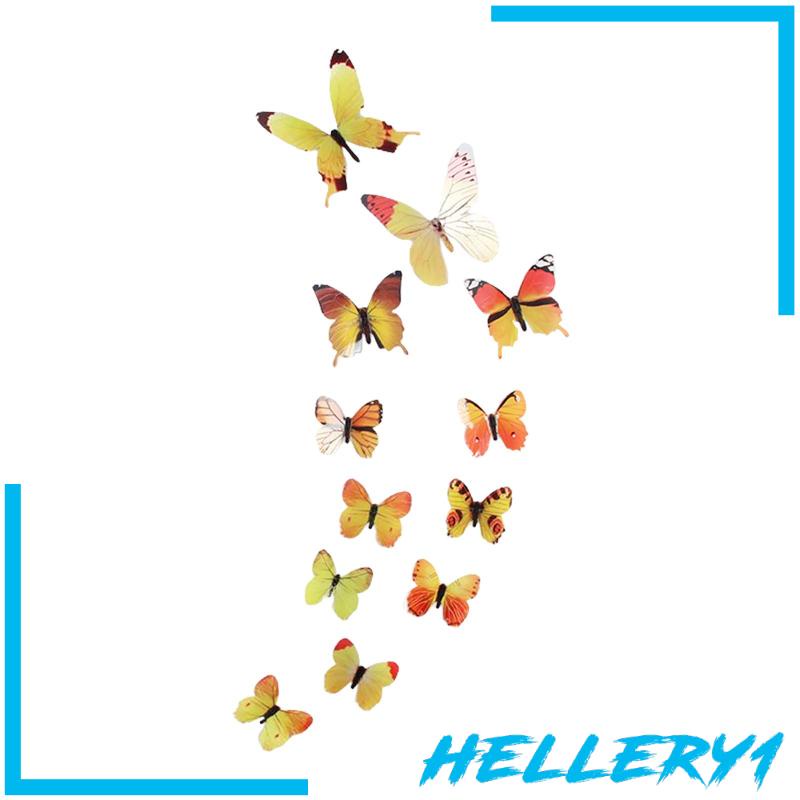 Set 12 Sticker Bươm Bướm Dạ Quang Dán Trang Trí