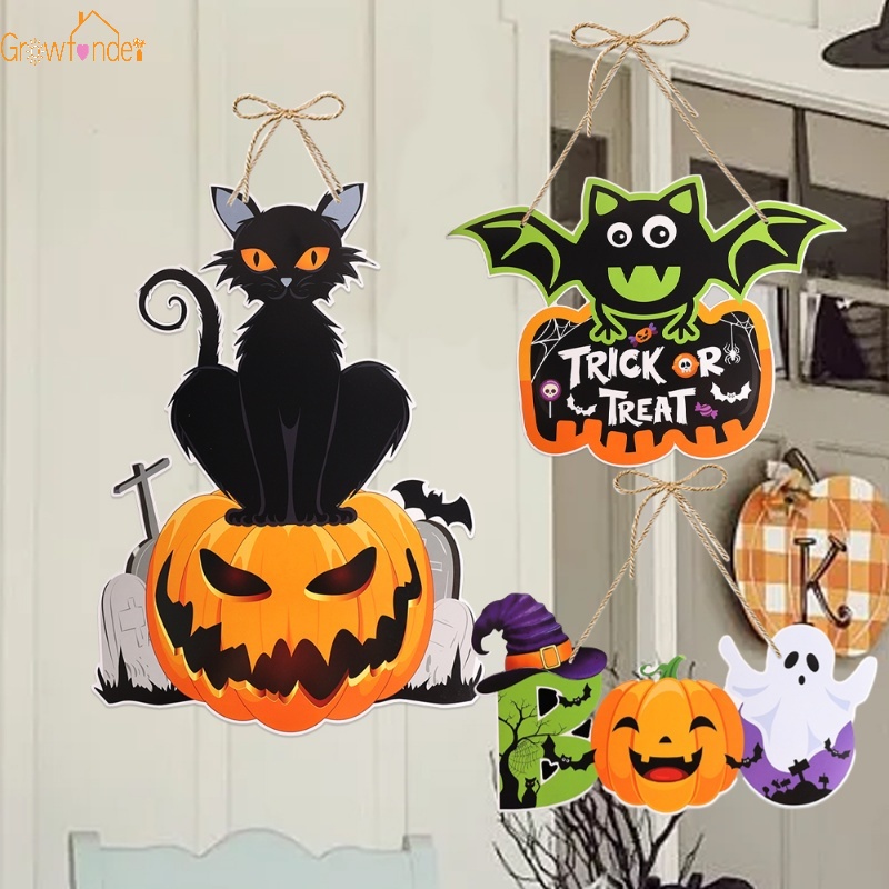 Phụ Kiện Trang Trí Phông Nền Tiệc Halloween Hình Bộ Xương Phù Thủy / Dơi Hoạt Hình