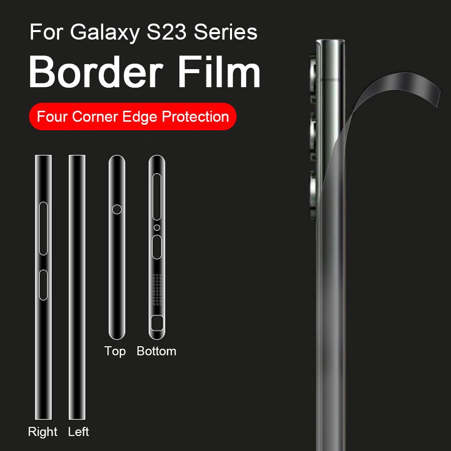 Miếng dán ppf trang trí khung viền điện thoại Cho Samsung Galaxy S23 Ultra S23 Plus