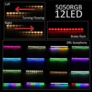 Turn Signal Strip Light DC12V Flowing Tail Motorcycle LED Sequential Switchback