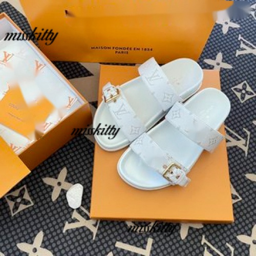Dép Sandal Lvs0716 Đế Bằng Phong Cách Thời Trang Pháp Dành Cho Nữ