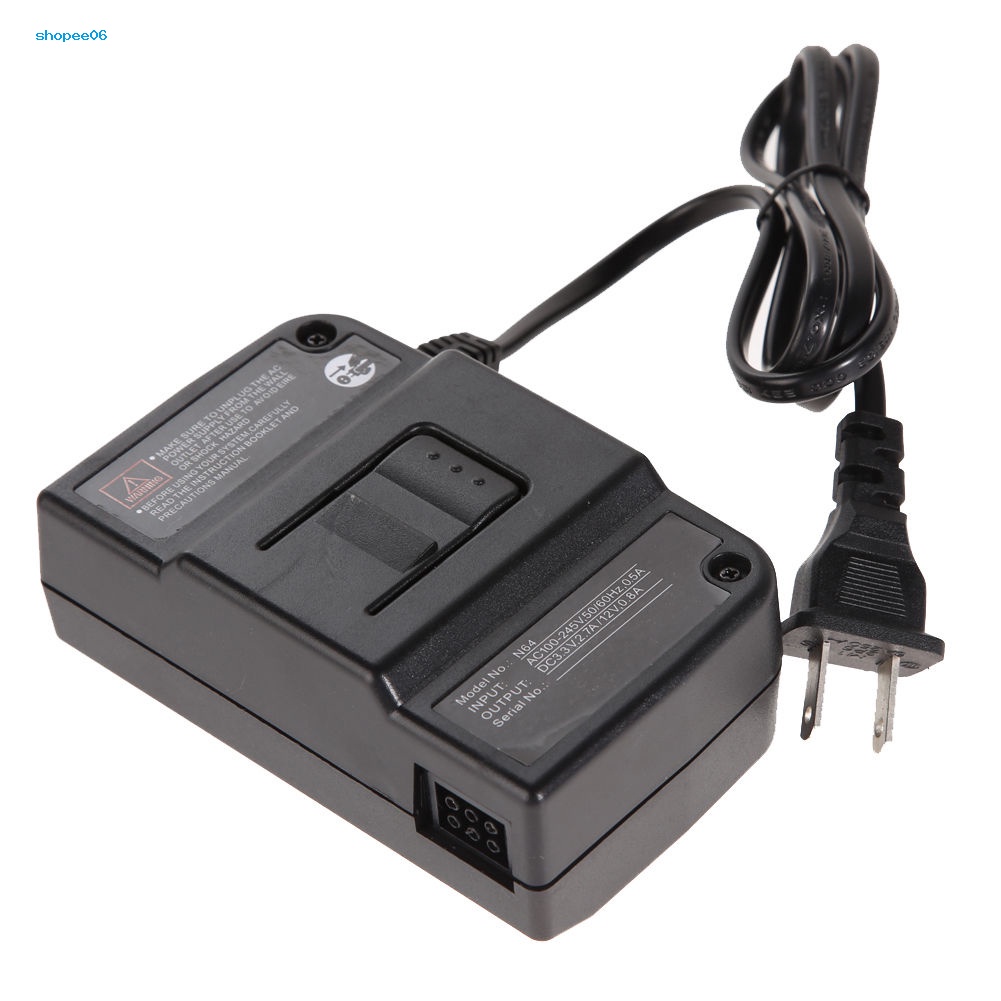 Bộ Chuyển Đổi Nguồn Điện AC Di Động + Cáp Âm Thanh AV Cho Hệ Thống Nintendo 64