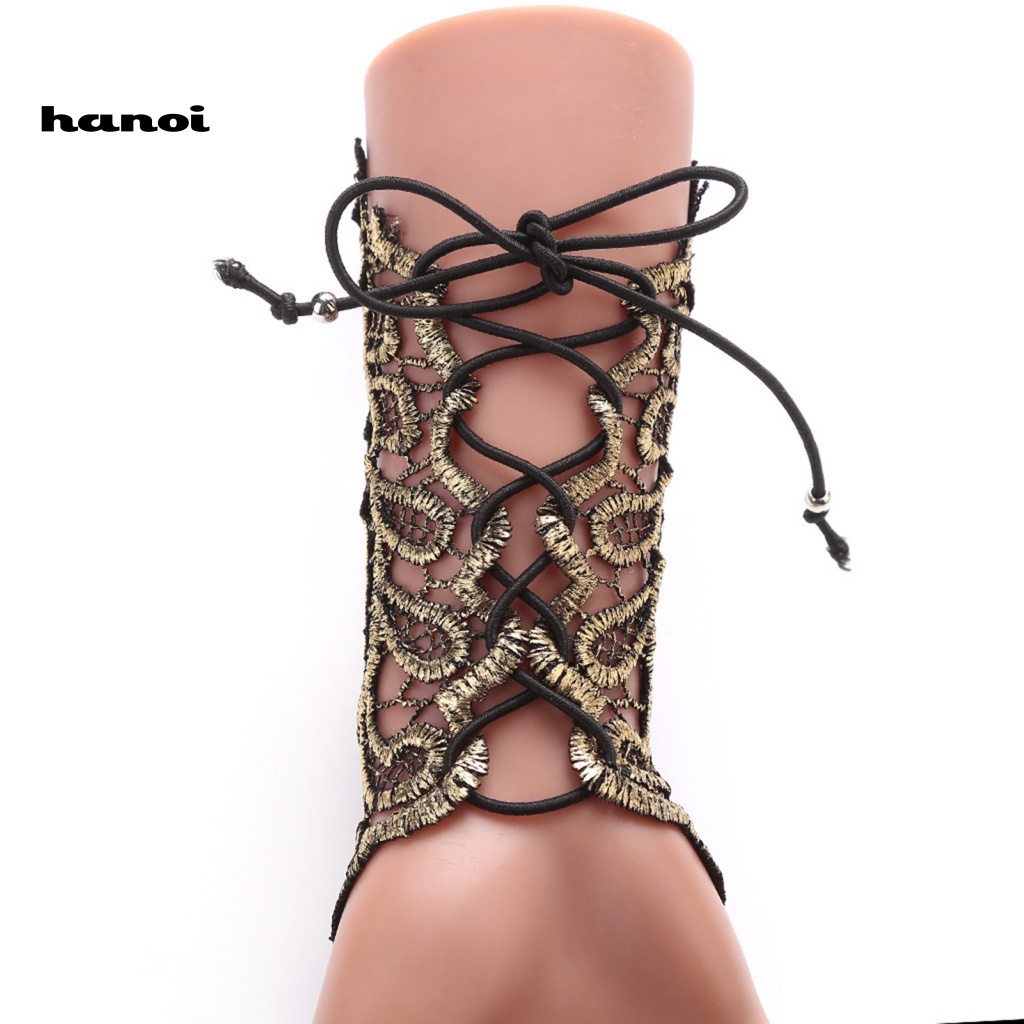 1 Đôi Găng Tay Ren Hoa Xuyên Thấu Nhẹ Nhàng Có Thể Điều Chỉnh Hóa Trang Halloween