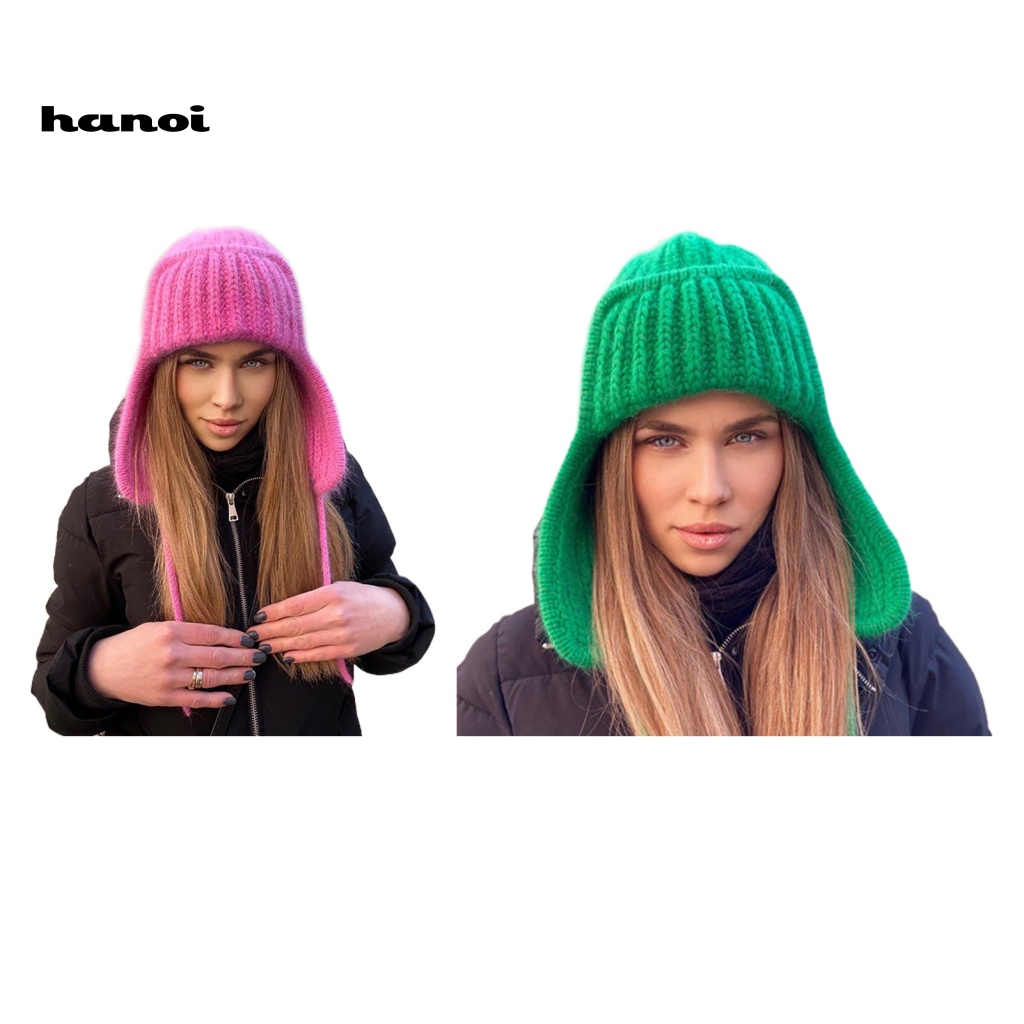 Mũ beanie Trùm Tai Giữ Ấm Thời Trang Cho Nữ