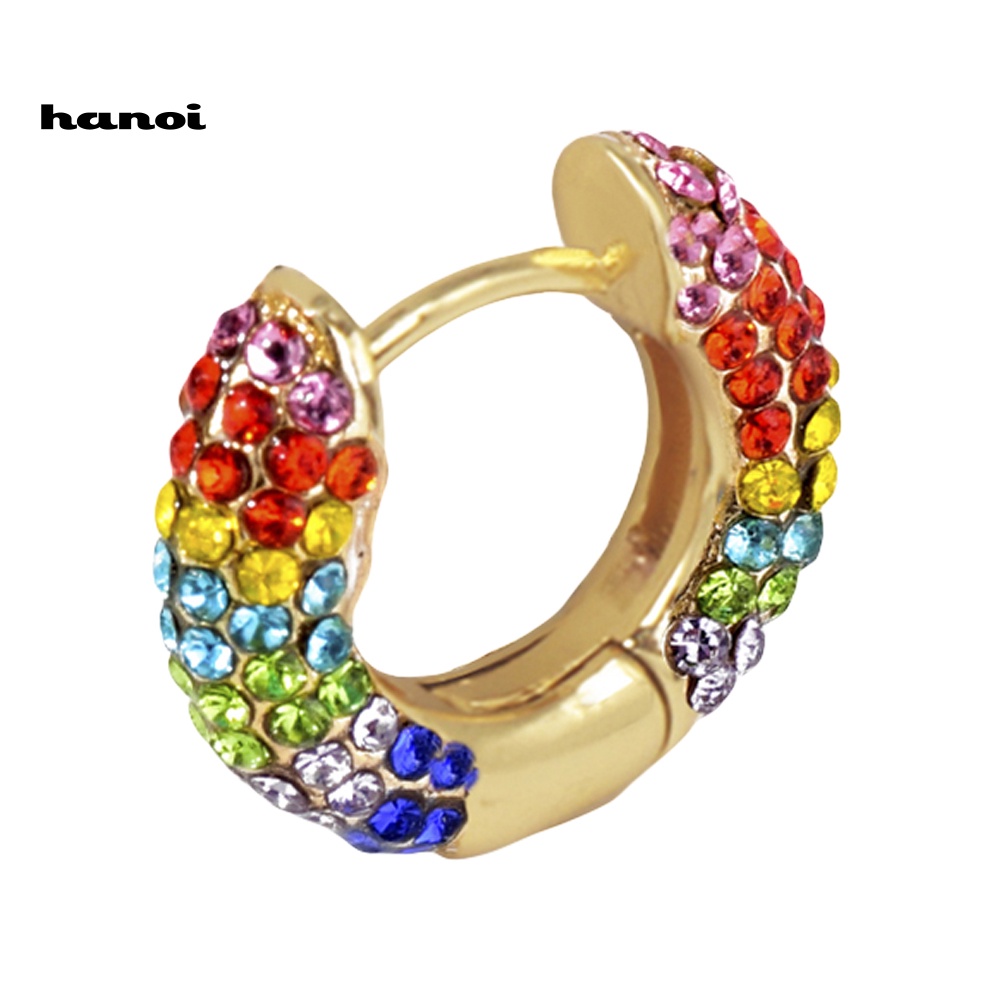 1 Khuyên Tai Đính Đá Nhiều Màu Thời Trang Nữ