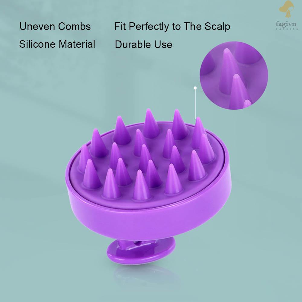 Bàn Chải Massage Da Đầu Bằng Silicone Mềm Mại Tiện Dụng