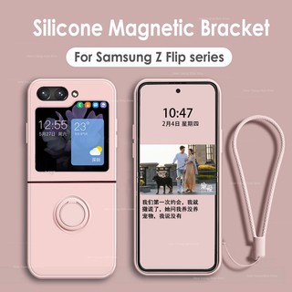 Đối với galaxy z flip 5 4 3 Ốp điện thoại chống va đập vòng nam châm kickstand giá đỡ Ốp điện thoại Ốp điện thoại cho samsung galaxy z flip 4 5g Ốp điện thoại