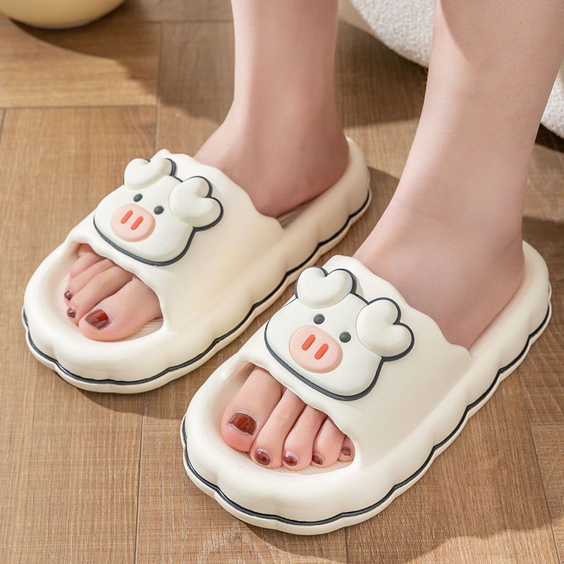 Dép Đi Trong Nhà / Ngoài Trời / Phòng Ngủ / Nhà Tắm Đế Dày Mềm Mại Chống Trượt Họa Tiết Hoạt Hình Thời Trang Mùa Hè Cho Nữ